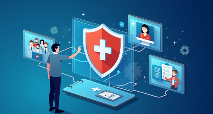 Healthcare security shield across connected clinical screens