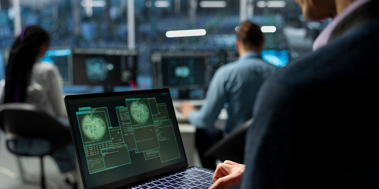 Analyst monitoring a deception dashboard in a SOC